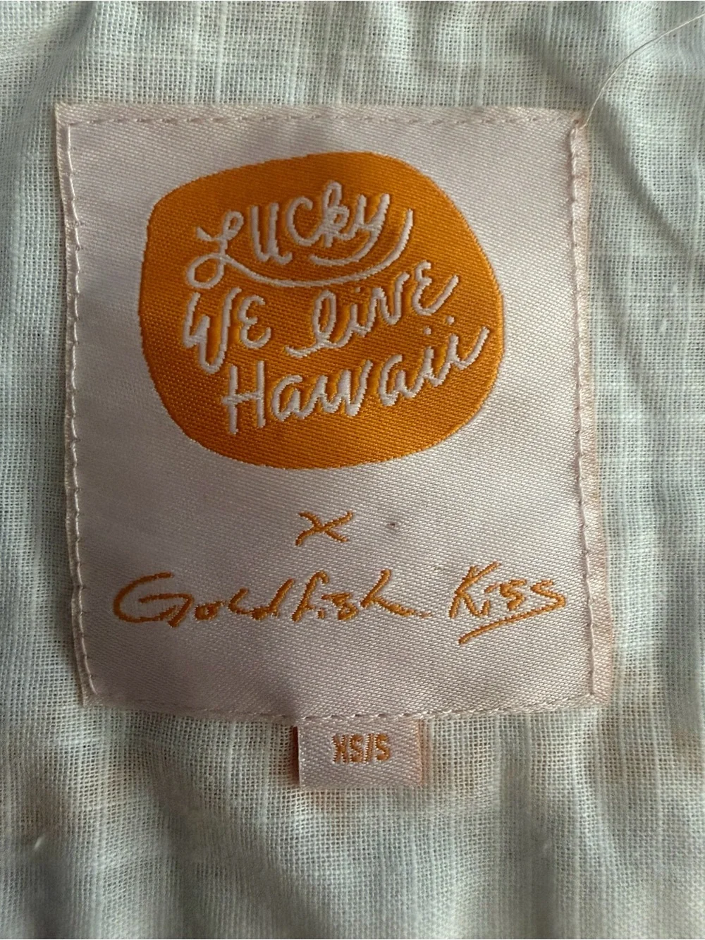 Lucky We Live Hawaii x Goldfish Kiss Swim Cotton Coverup (Size XS/S)